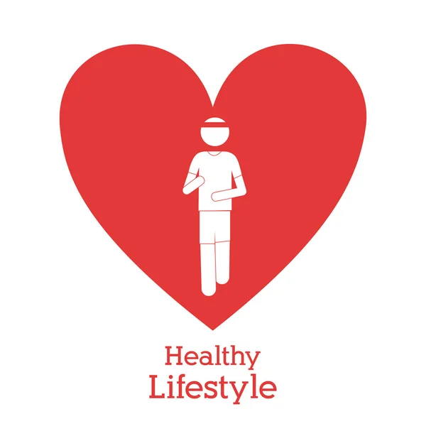 Diseño de estilo de vida saludable — Vector de stock