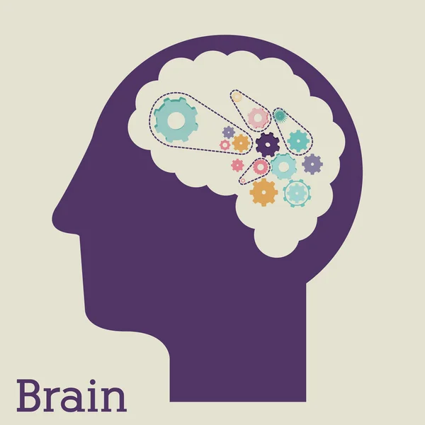 Hersenen ontwerp — Stockvector