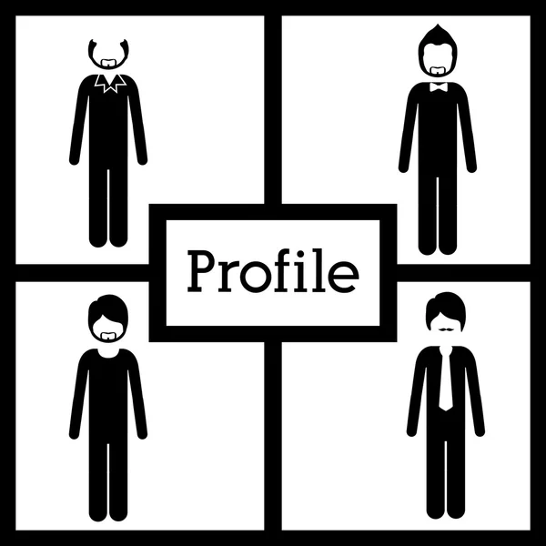 Profil design — Stockový vektor