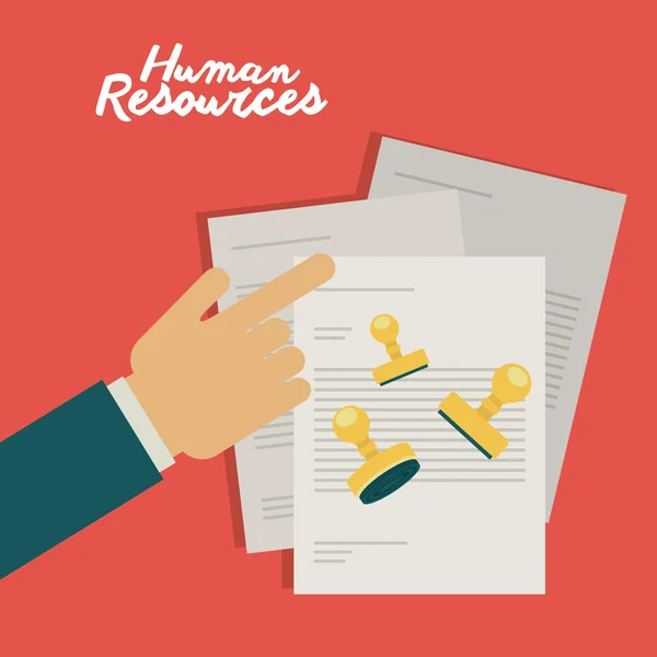 Human resources design — Stock Vector