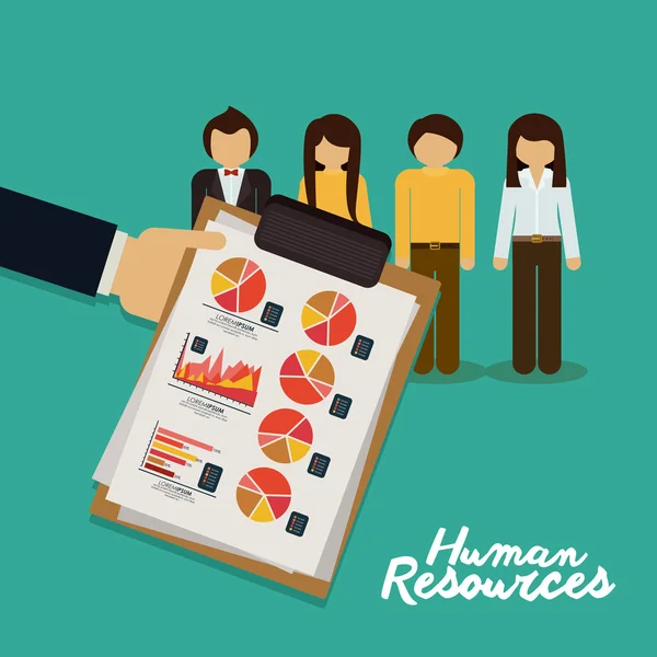 Human resources design — Stock Vector