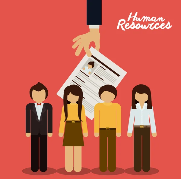 Human resources design — Stock Vector