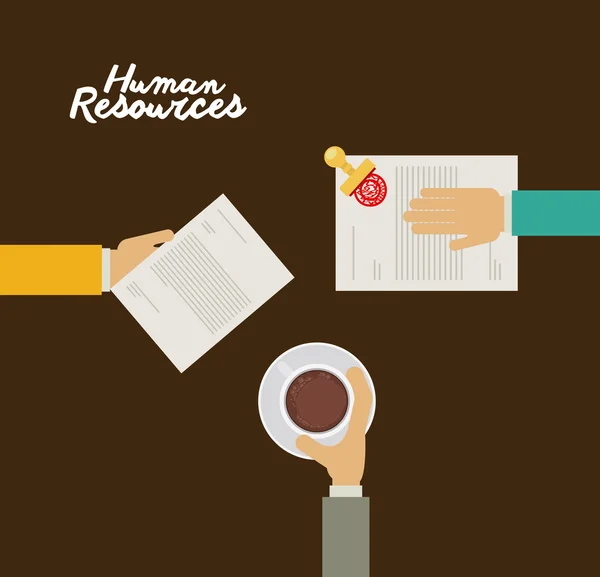 Human resources design — Stock Vector