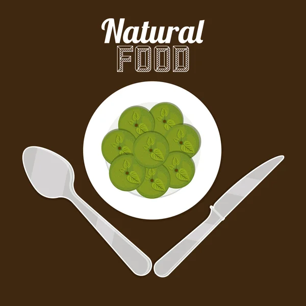 Natural food design — Stock Vector