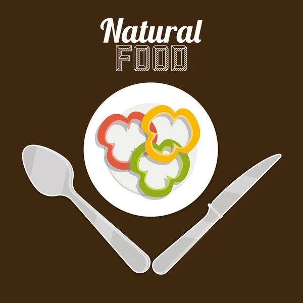 Diseño natural de alimentos — Archivo Imágenes Vectoriales