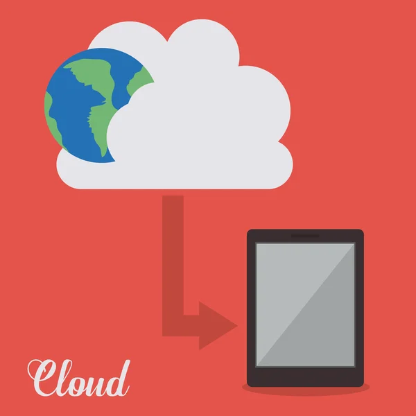 Cloud computing ontwerp — Stockvector