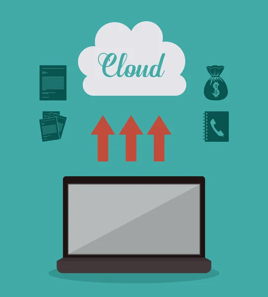 Cloud Computing design — Stock Vector