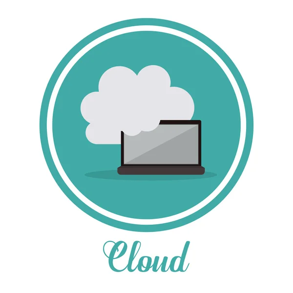 Progettazione cloud computing — Vettoriale Stock