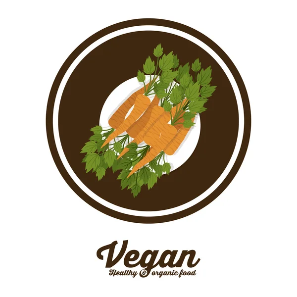 Vegansk mat utformning — Stock vektor