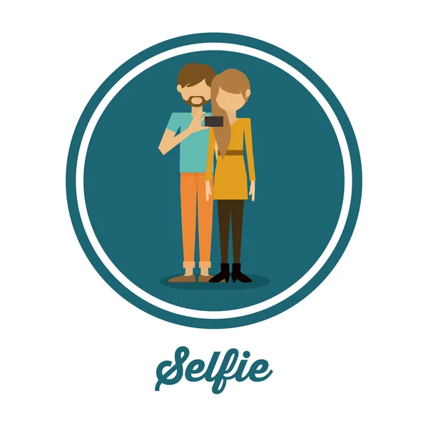 Selfie-Design — Stockvektor