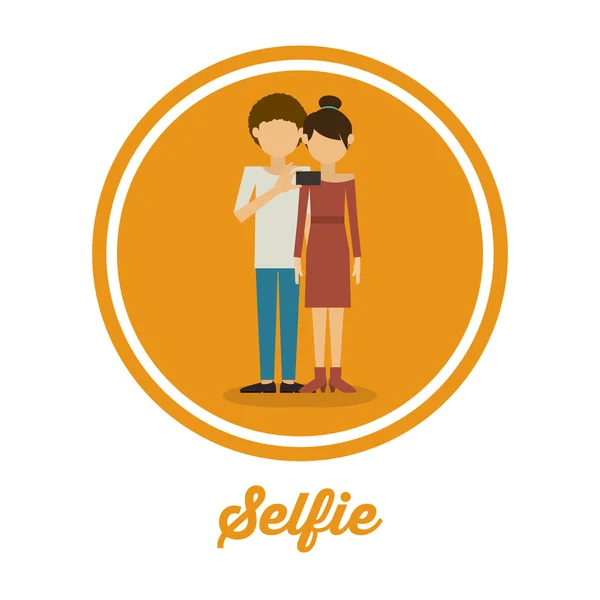 Selfie-Design — Stockvektor