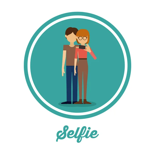 Selfie design — Stock Vector