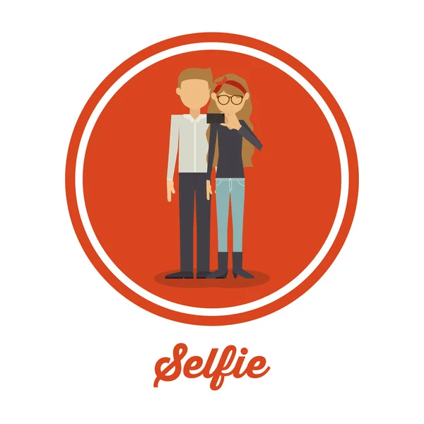 Selfie ontwerp — Stockvector