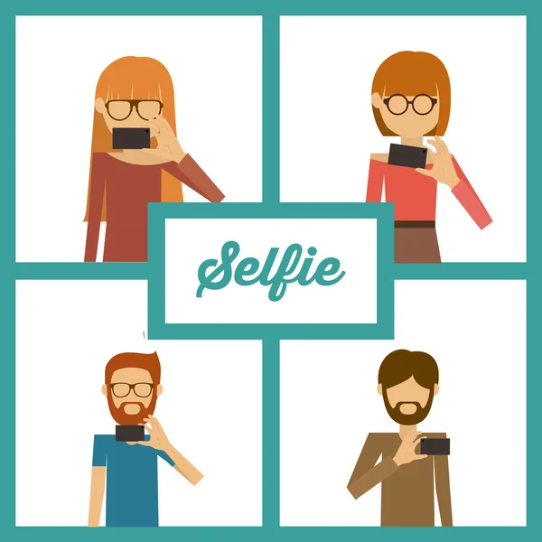 Selfie ontwerp — Stockvector