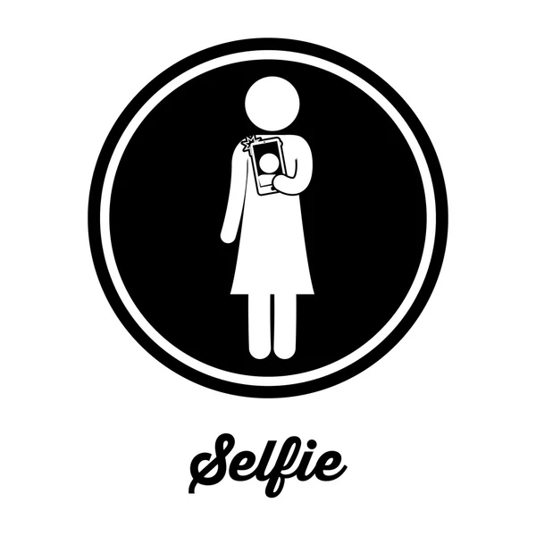 Selfie design — Stock Vector