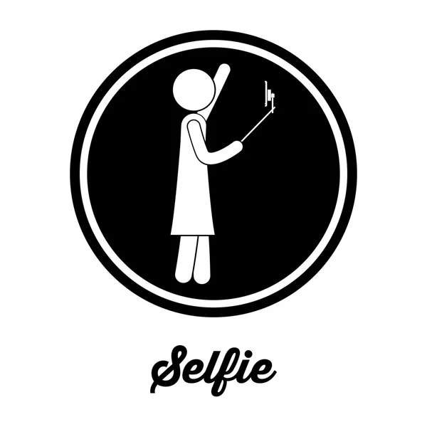 Conception selfie — Image vectorielle