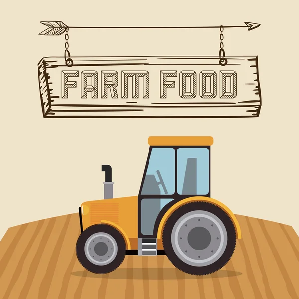 Concepção de alimentos agrícolas — Vetor de Stock