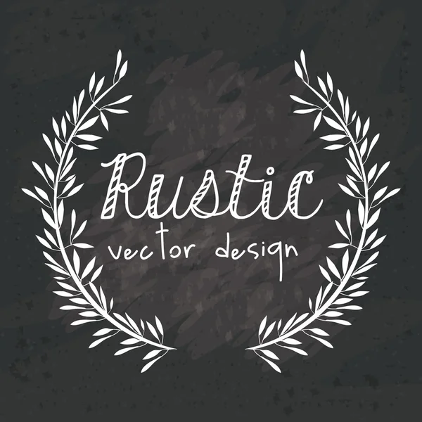 Rustieke vectorillustratie ontwerp, zwart-wit — Stockvector