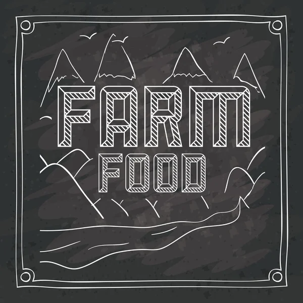 Boerderij voedsel ontwerp — Stockvector