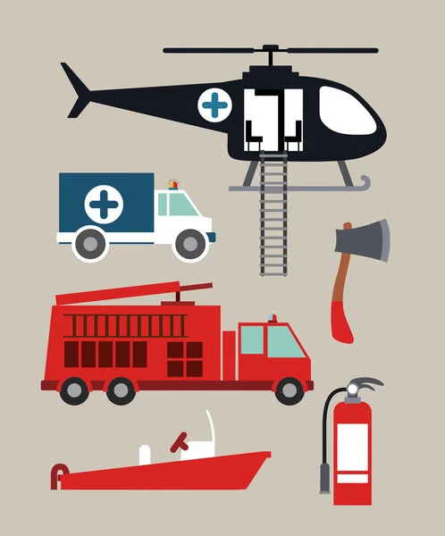 Conception des services d'urgence — Image vectorielle