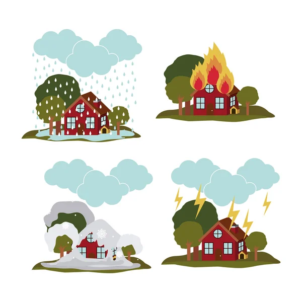 Natural disaster design — Stock Vector