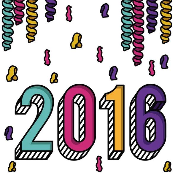 Feliz año nuevo 2016 — Vector de stock