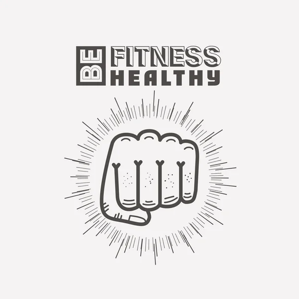 Design de style de vie fitness — Image vectorielle