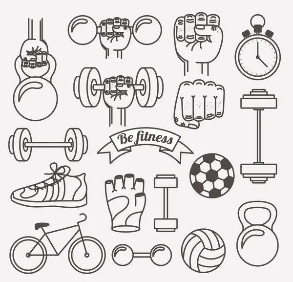 Fitness diseño de estilo de vida — Vector de stock