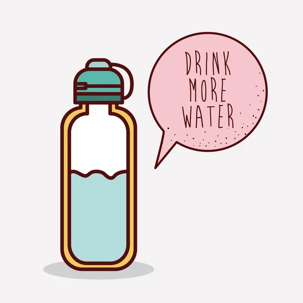 Fles water pictogram — Stockvector