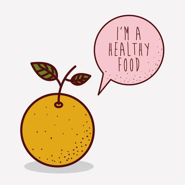 Gyümölcs egészséges ételek — Stock Vector