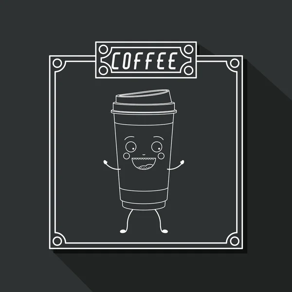 Diseño del café, ilustración del vector — Archivo Imágenes Vectoriales