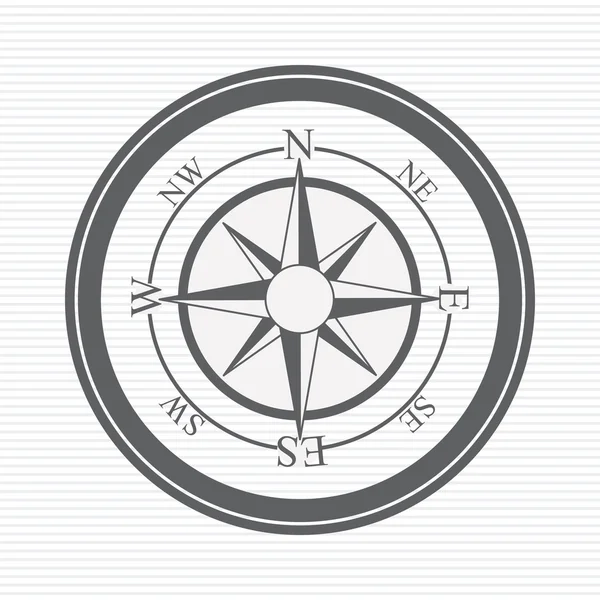 Diseño de brújula, ilustración vectorial — Vector de stock