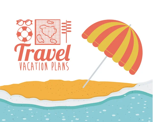 Travel vacation plans — Stock Vector