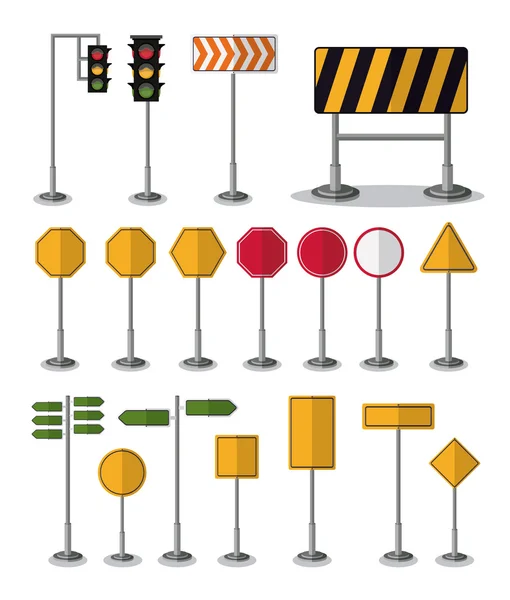 Conception de panneaux routiers — Image vectorielle