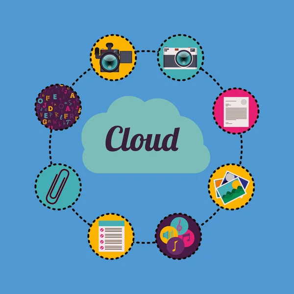 Cloud computing , vector illustration — Stock Vector