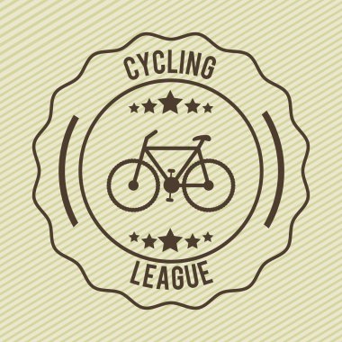 Bisiklet etiket, vektör çizim