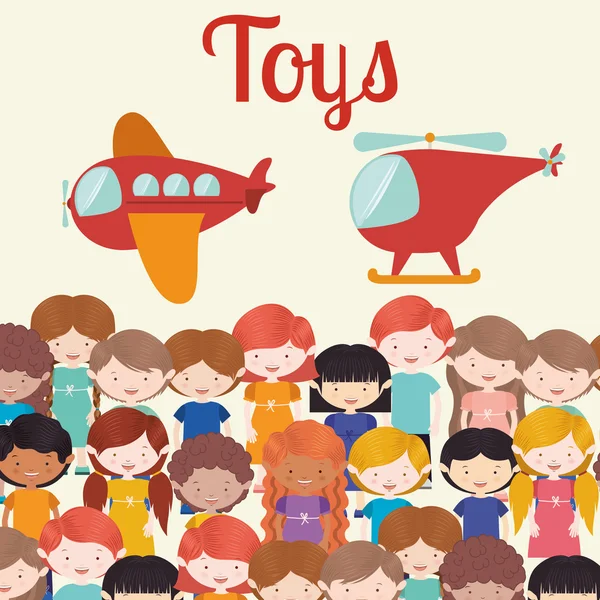 Dzieci zabawki, ilustracji wektorowych — Wektor stockowy