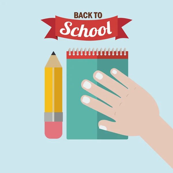 Terug naar school, vector illustratie — Stockvector