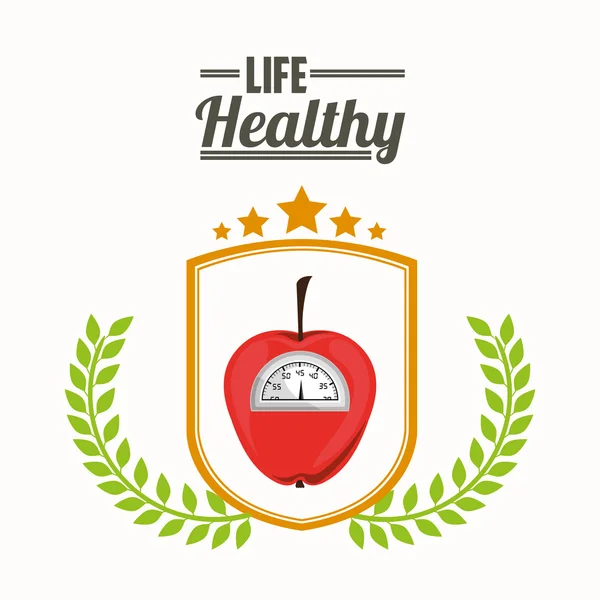 Sağlıklı yaşam tasarım — Stok Vektör