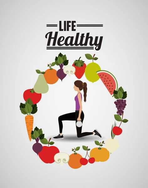 Life healthy design — Stock Vector