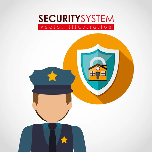 Diseño de sistemas de seguridad — Vector de stock