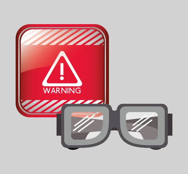 Diseño de advertencia de peligro — Vector de stock