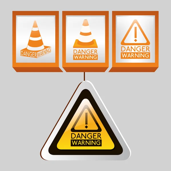 Danger warning design — Stock Vector