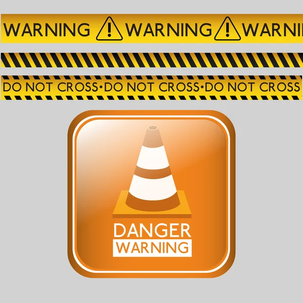 Danger warning design — Stock Vector