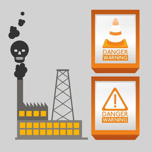 危険警告デザイン — ストックベクタ