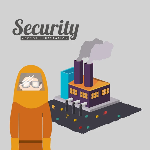 Conception de sécurité industrielle — Image vectorielle