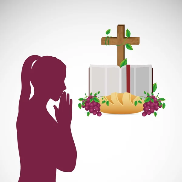 Conception de religion catholique — Image vectorielle