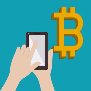 bitcoin ticaret, vektör çizim