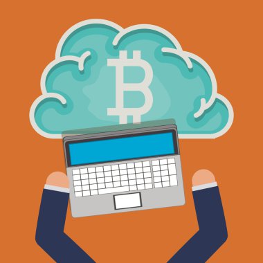 bitcoin ticaret, vektör çizim