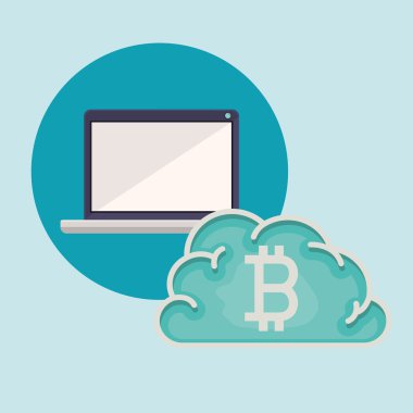 bitcoin ticaret, vektör çizim